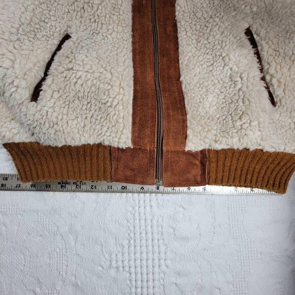Vintage Vest 100% cowhide sherpa shell 1970s made in Taiwan Style 5280 Size L - Picture 11 of 16